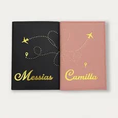 Porta passaporte personalizado casal Viagem
