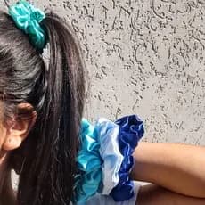 Kit Scrunchie de cetim prendedor de cabelo elástico de cabelo xuxinha de cabelo