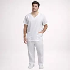 Conjunto Masculino Pijama Cirurgico Scrub Uniforme Privativo Roupa Hospital Poliéster Premium