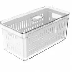 ORGANIZADOR GELADEIRA CLEAR FRESH COM CESTO 5 LITROS NATURAL OF350 OU
