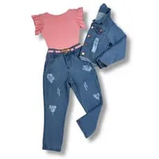 Conjunto Feminino Infantil Blogueira Mini Diva Inverno 3 Pçs
