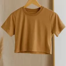 Blusa Infantil Cropped Soltinha Algodão Mini Diva Verão T-Shirt Juvenil Lisa Básica