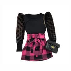Conjunto Infantil Mini Diva Moda Blogueirinha Meninas Luxo