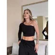 Cropped Suplex Bojo Feminino Mula Manca Manga Longa Estilo Festa