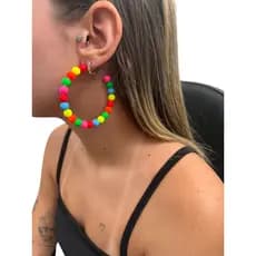 Brinco Carnaval Bloquinho Colorido Flor Teen Artesanal