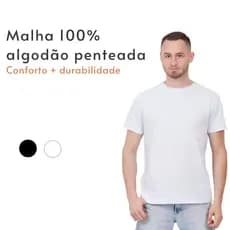 camiseta premium lisa masculina 100% algodão fio 30.1 penteado