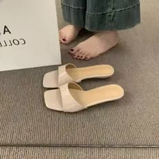 2026 Novas Sandálias De Verão Moda Feminina Chinelos De Dedo Do Pé Aberto Deslizamento Em Senhoras Conforto Ao Ar Livre