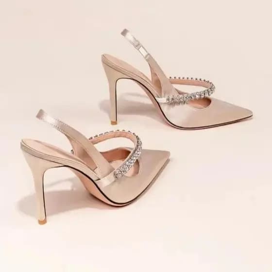 Mulheres Água Diamante 2025 Novos Sapatos de Salto Alto Pontiagudos Com Faixa de Cabeça E Sandálias Para sandalias de mu
