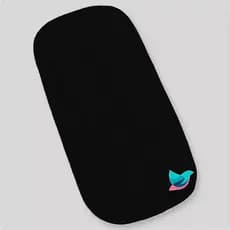 Colchao oval para moises Preto liso - Colchonete Oval para carrinho de bebe preto