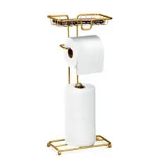 PORTA PAPEL HIGIENICO CHAO C/ DISPENSER/CELULAR DOURADO FOSCO
