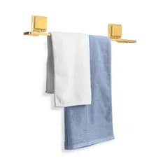 Suporte Porta Toalha de Banho Banheiro Sem Furo 3M Dourado