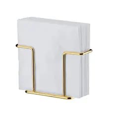 PORTA GUARDANAPOS DOURADO SUPORTE PAPEL DOURADO MESA FUTURE