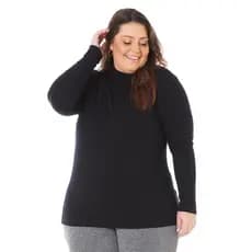 Blusa Cacharrel Segunda pele Gola Alta Feminina Plus Size tamanho Grande em Viscolycra 1130-A