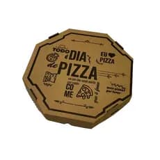 Caixa De Pizza Papelão Montável Oitavada 35cm Estampada C/25
