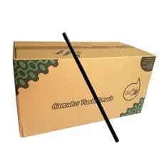Canudo Preto De Plástico Para Drink Grande 21cm (1cx) C/3000