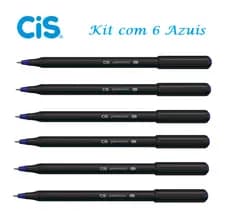 Caneta Esferográfica Pentonic 0,7 Cis - Kit Com 6 Azuis