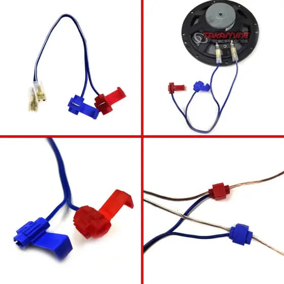 Par de chicote universal para terminal de alto-falante para evitar cortar o plug conector original do carro