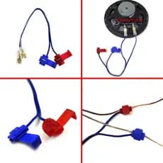Par de chicote universal para terminal de alto-falante para evitar cortar o plug conector original do carro
