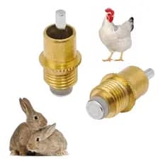 Kit Bicos Bebedouro Automático Aves Cobre Galinha Coelhos