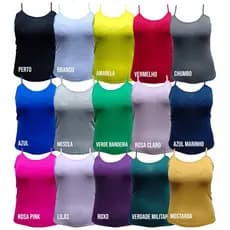 Regata Feminina básica/ blusinha com alça fina M G GG