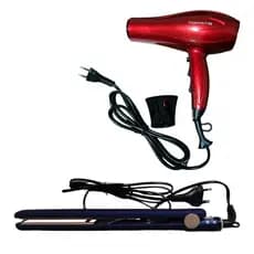 Kit Prancha Alisadora 32w 220ºC 110-220v + Secador Cabelo 2000w e 1900w Tomate