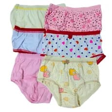 Kit 6 Calcinhas Infantil Juvenil Menina Lisa Kids Estampada Kellynha