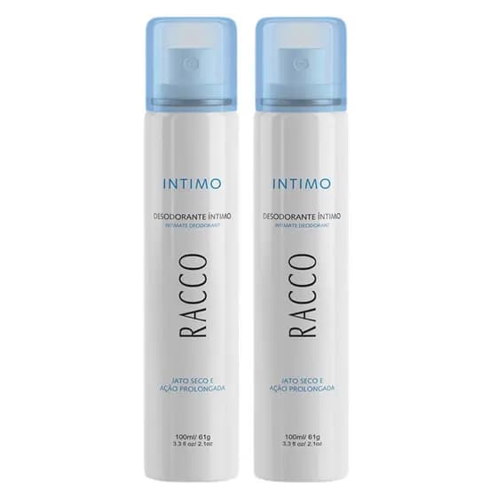 Kit com 2 Desodorante Intimo Feminino Da Racco Spray Jato Seco
