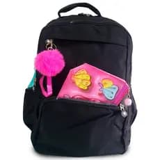MOCHILA TACTEL MENINA TEEN ESCOLAR COM ESTOJO ORGANIZADOR NECESSAIRE