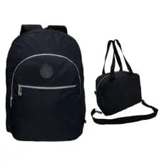 KIT MOCHILA TACTEL ESCOLAR + LANCHEIRA TÉRMICA TRANSVERSAL UNISSEX