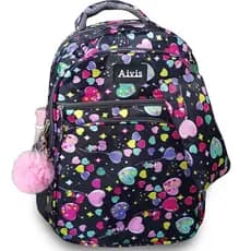 LINDA MOCHILA ESCOLAR IMPERMEÁVEL MENINA COM ESTOJO  e SAIDA FONE CABO USB