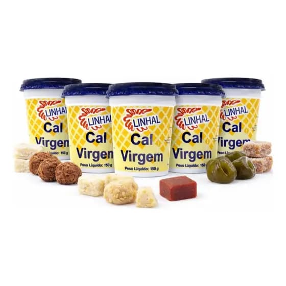 5 unidades Cal Virgem Para Doces Caseiros 150g Linhal