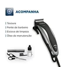Maquina de Cortar Cabelo Pelo + Acesórios Mondial CR02/CR07