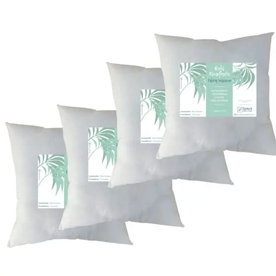 Kit 4 Recheios Almofada Luxo Máximo Preenchimento Fibra Silicone Refil Opções de Tamanho