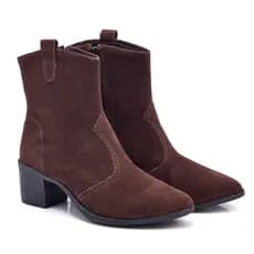Bota Feminina Cano Curto Café