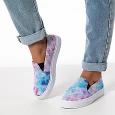 Slip On Tênis Casual Feminino Tie Dye Dhaffy