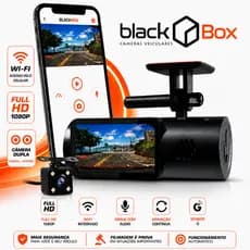 Black Box GP2 Dual - Câmera Veicular Dupla Wifi Full HD (Carro Automotiva Uber App)