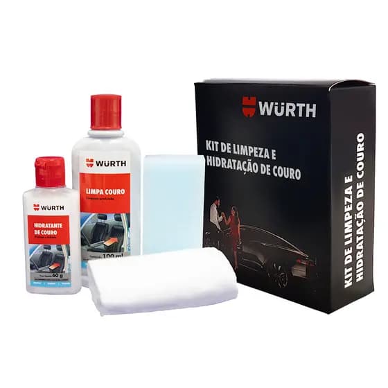 Wurth - Kit Limpeza e Hidratação de Couro (Limpeza Bolsa Sapato Banco Bota)