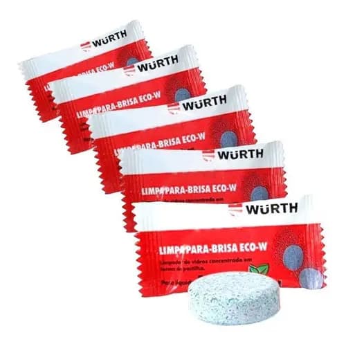 Wurth - 5x Limpa Parabrisa Em Pastilha 5g (Reservatório Eco)