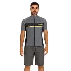Conjunto Ciclismo Masculino Bermuda Free Ride cinza + Camisa Titan