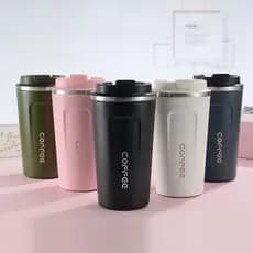 Caneca Copo Café Coffee Isolado Termico de Aço Inoxidável à Prova de Vazamento 510ML