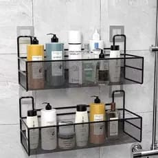 Kit Prateleiras Suporte Organizador De Parede Para Banheiro Cozinha lavanderia Shampoo E Sabonete Com Alto Adesivo