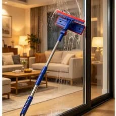 Rodo Limpador de Vidro Extensível Rotativa 360°  Limpeza de Vidro Externo para Apartamentos Altos Domé | Envio Imediato