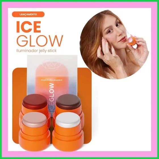 Iluminador Stick Ice Glow Mari Maria Makeup 10g | Jelly Glow Efeito Molhado Vitamina E