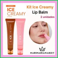 Kit Ice Creamy Lip Balm Mari Maria | Strawberry + Chocolate | Hidratante Labial