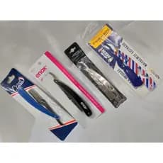 Navalhete inox para barbeiro / barbearia / navalha / barba / cabelo / barbeiros / cabelereiros / acabamento de corte