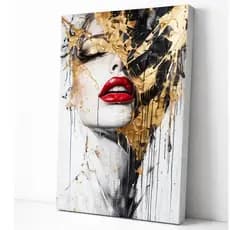 Quadro Para Sala De Estética Mulher Batom Vermelho Alta Qualidade Sala Escritório Hall