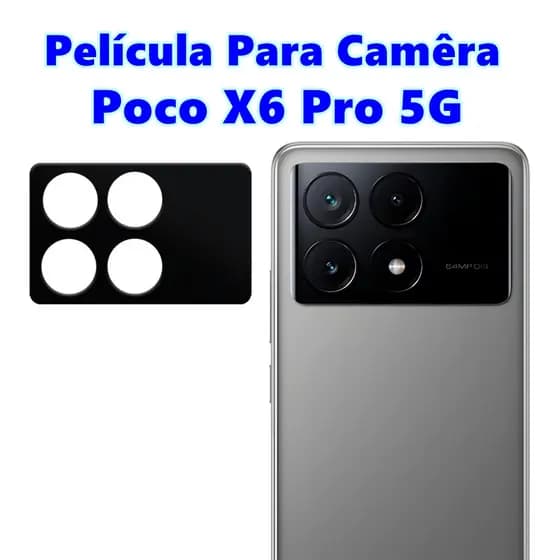 Película Celular Poco X6 Pro 5G Para Câmera Película De Lente Traseira Vidro Xiaomi Protetor Full Cover