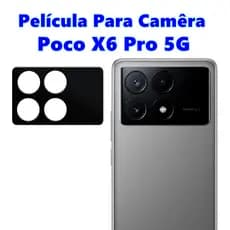 Película Celular Poco X6 Pro 5G Para Câmera Película De Lente Traseira Vidro Xiaomi Protetor Full Cover