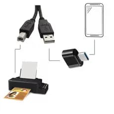 Cabo De Impressora Para Celular Adaptador Usb Para Celular Tipo C Imprimir Documendo Smartphone