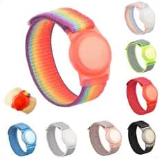 Pulseira para Airtag Infantil Criança Adulto Idoso Rastreador Nylon Respirável Ajustável